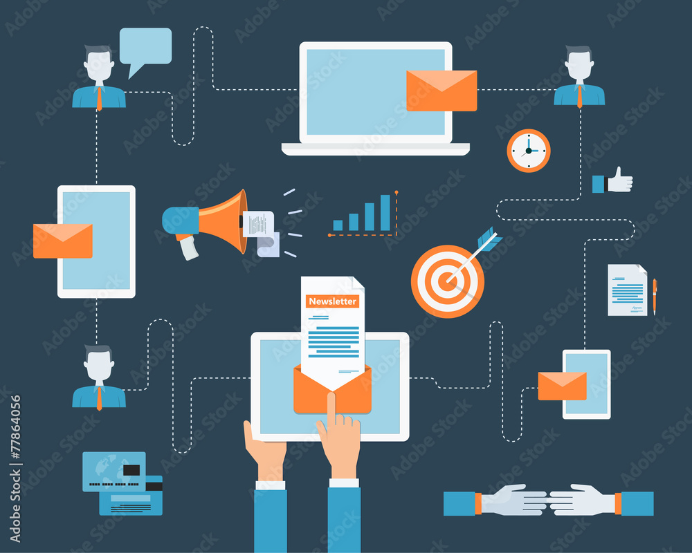 business digital email marketing content on mobile connection business digital email marketing content on mobile connection