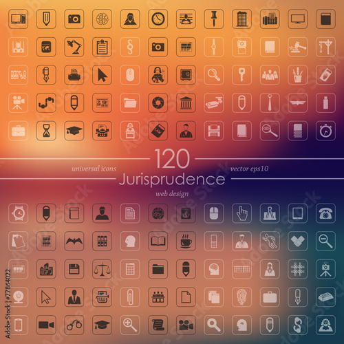 Set of jurisprudence icons