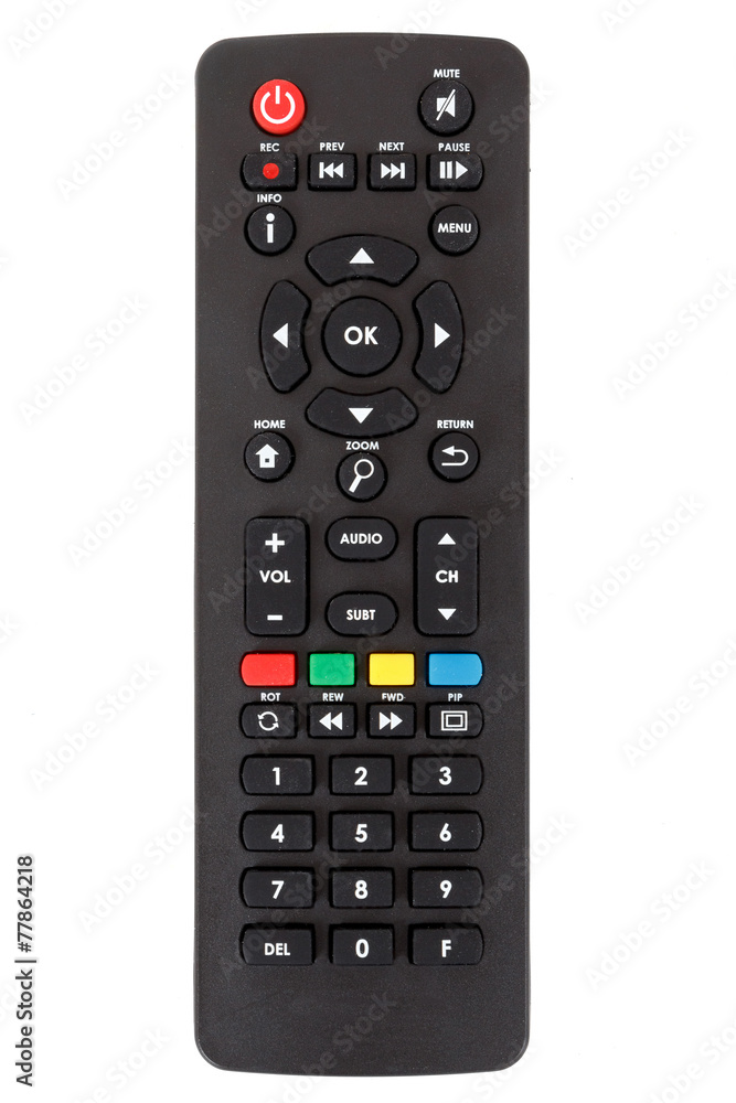 android set top box TV remote control isolated android set top box TV remote control isolated