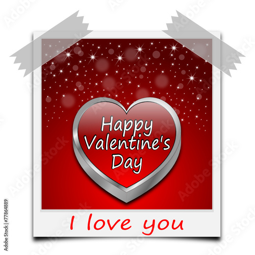 Happy Valentine's Day auf Polaroid