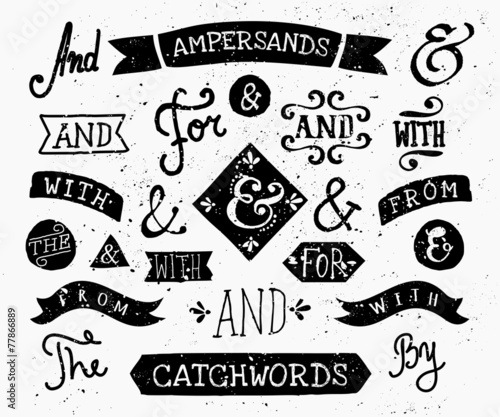 Hand Drawn Ampersands and Catchwords