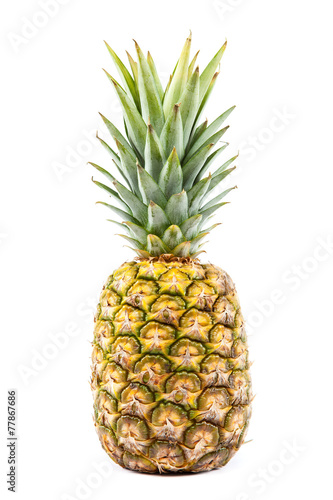 Pineapple fruit isolated on a white background.