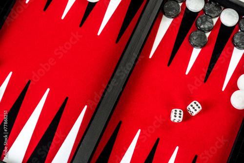 Canvastavla backgammon