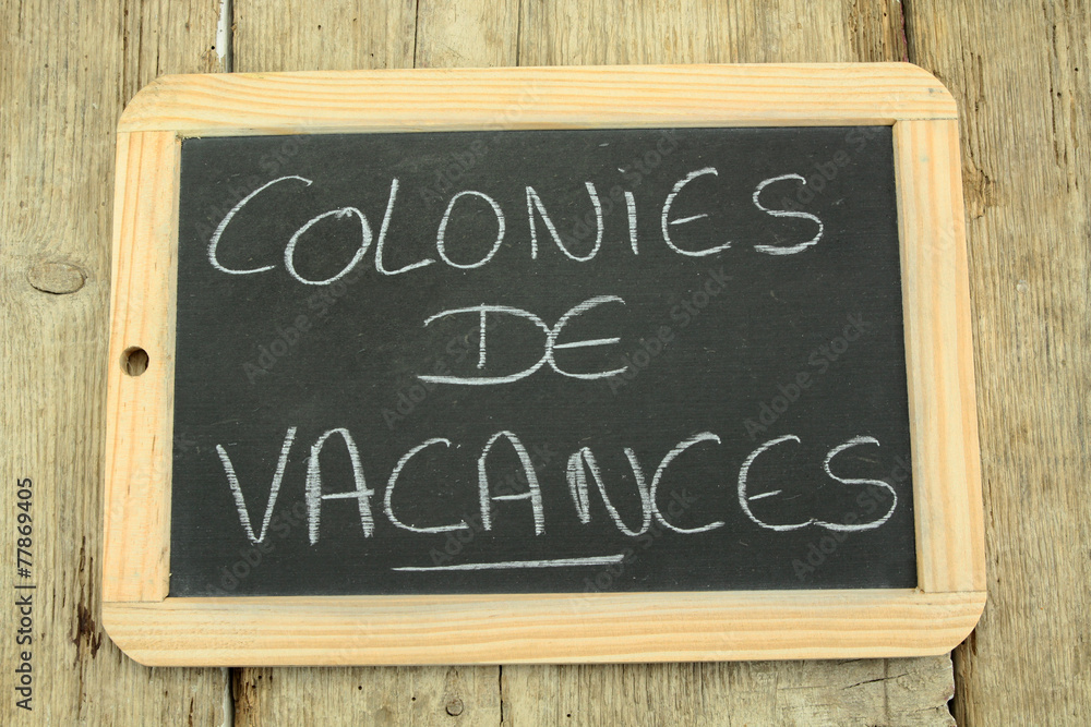 Obraz premium ardoise colonies de vacances