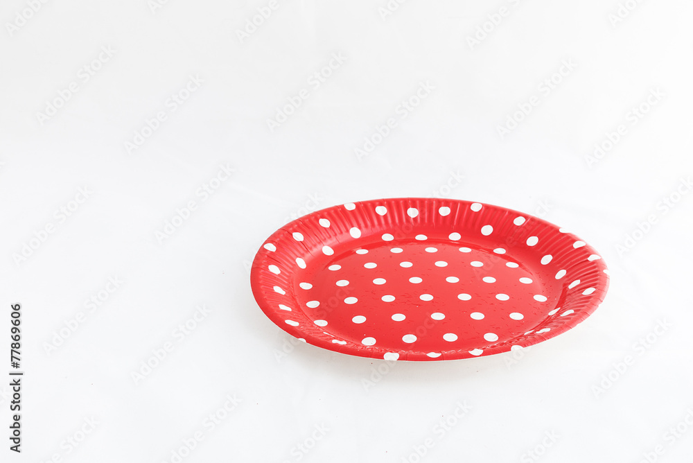 Spanish dishes with red polka dots Spanish dishes with red polka dots