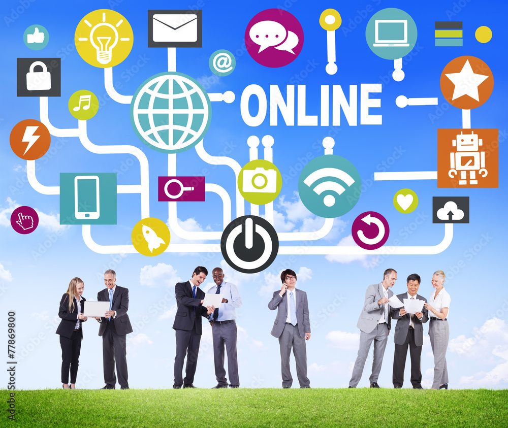 Global Online Communication Social Networking Technology Concept Global Online Communication Social Networking Technology Concept