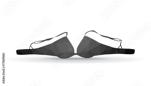 Bra from polygons, illustration