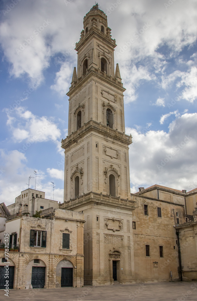 Belfry of the cathedral in Lecce