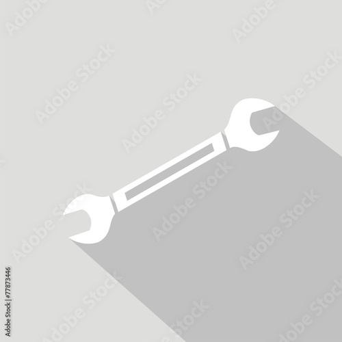 Icono llave fija gris sombra