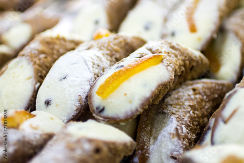 Cannoli, typical Sicilian desserts