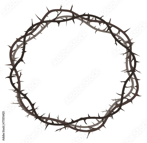 thorn crown on the white background