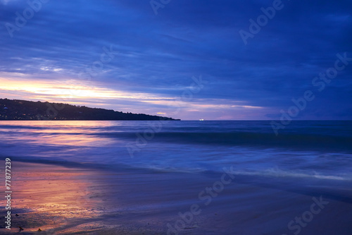 Amazing beach destination sunrise or sunset with beautiful brea