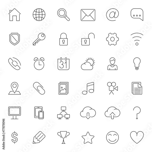 Thin Line Web Icons