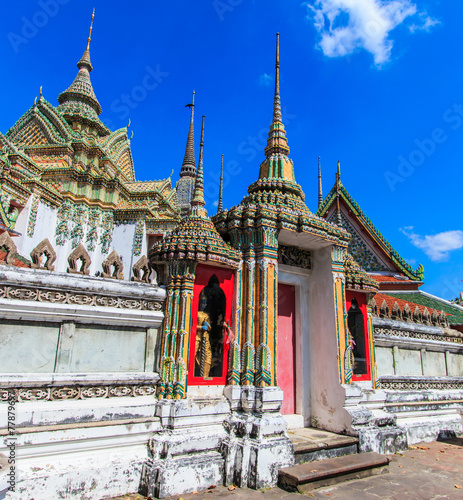 Pagoda at Wat Pho in Bangkok of Thailand