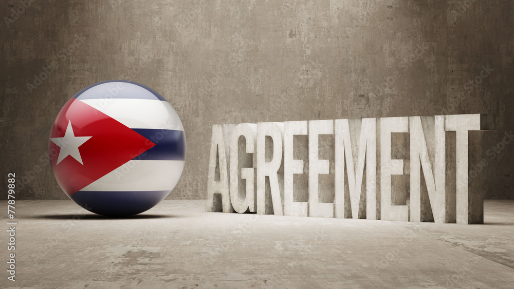 Naklejka premium Cuba. Agreement Concept