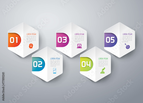 Abstract 3D digital illustration Infographic.