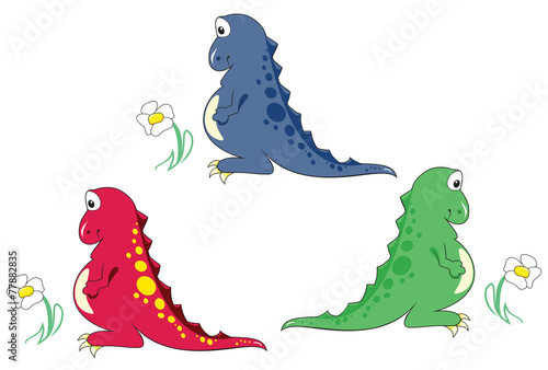 dinosaur with camomile