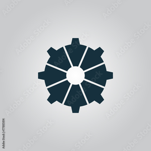 gear icon, vector illustration. Flat design style
