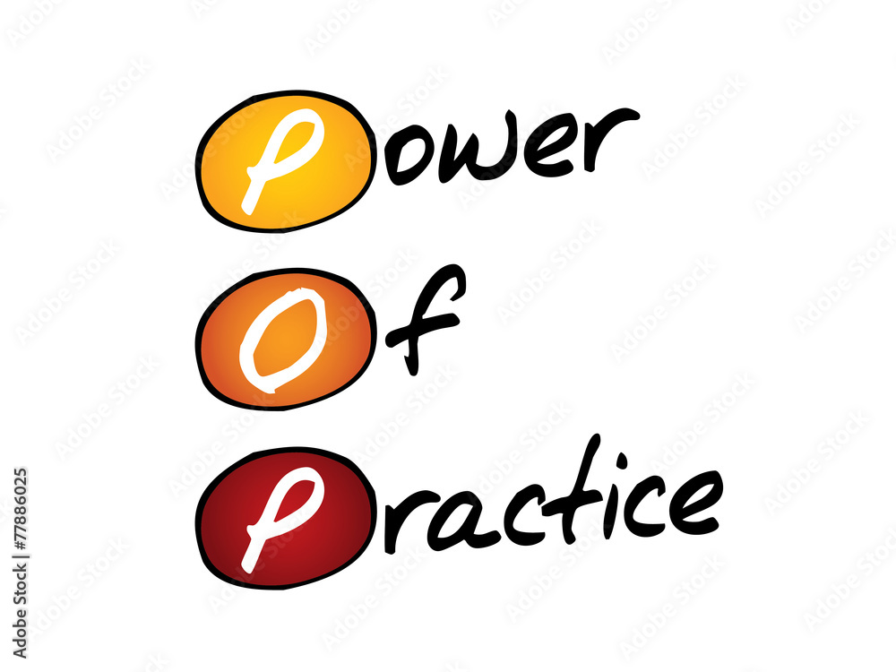 Power Of Practice (POP), business concept acronym Power Of Practice (POP), business concept acronym