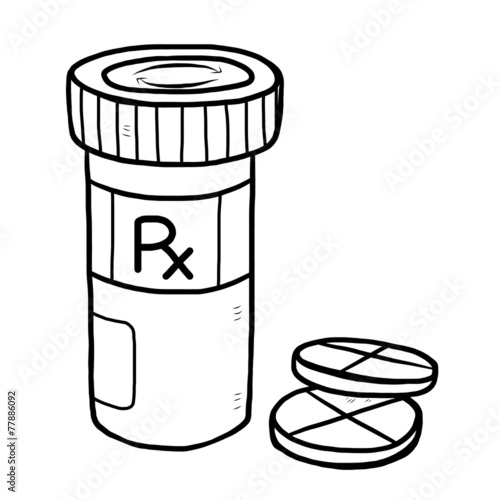 medicine pill and bottle