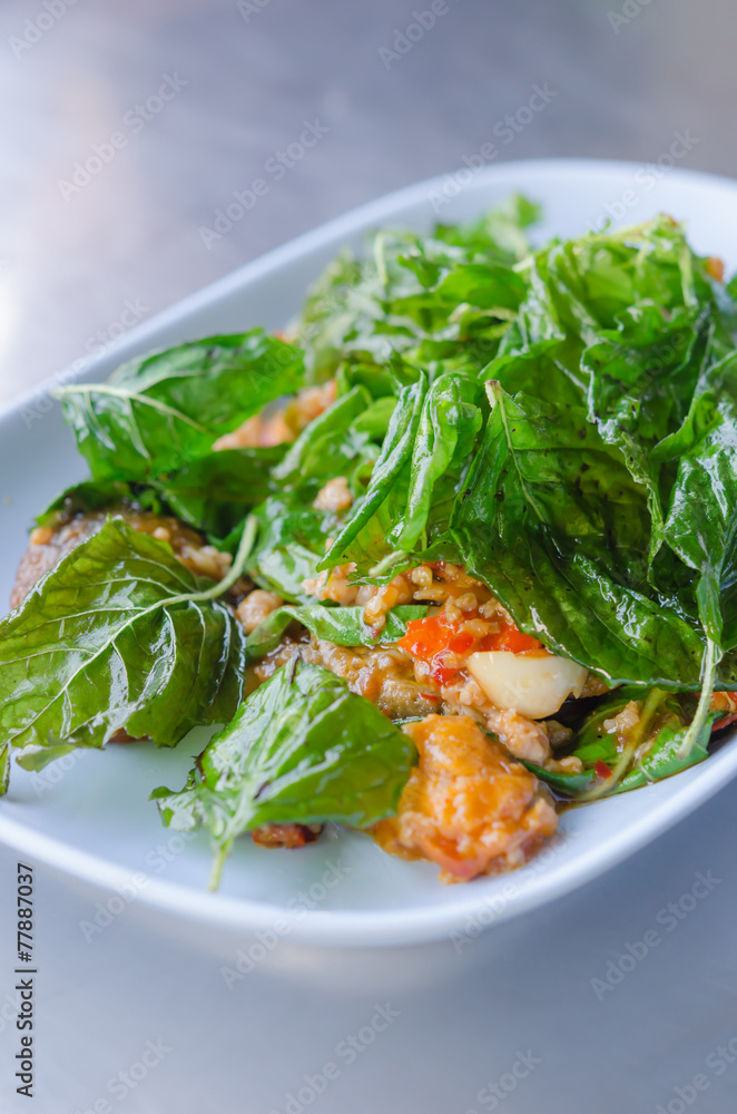 Stir Fried Pickled Eggs with Crispy Basil Stir Fried Pickled Eggs with Crispy Basil