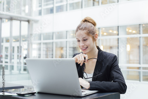 Canvas Print Portrait of a businesswoman