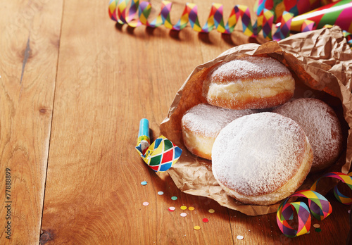 Carnival Donuts on Paper with Props on Sides