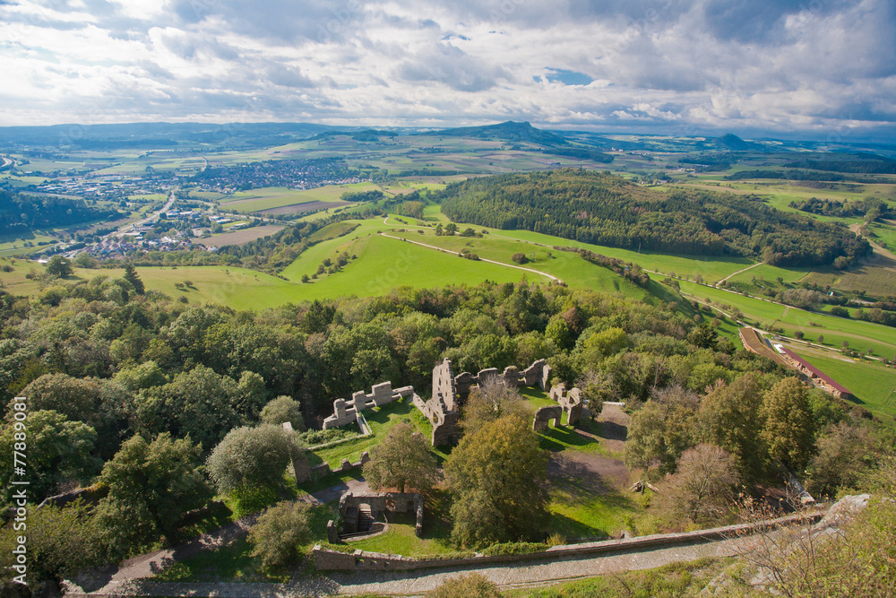 Fototapeta premium Ausblick von der Ruine Hohentwiel