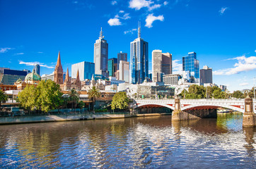 Papier peint photo Océanie Melbourne et la gare de Flinders Street  © Aleksandar Todorovic