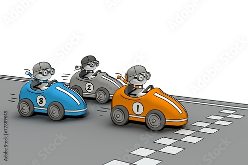 little sketchy men - car race