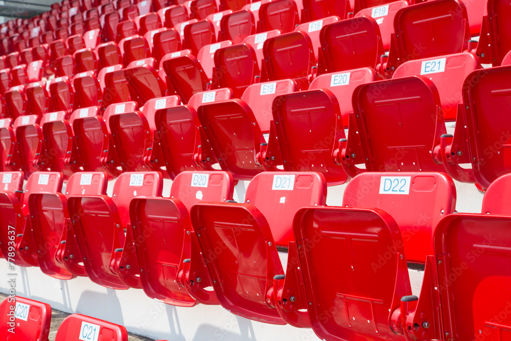 Naklejka premium amphitheater of red seats