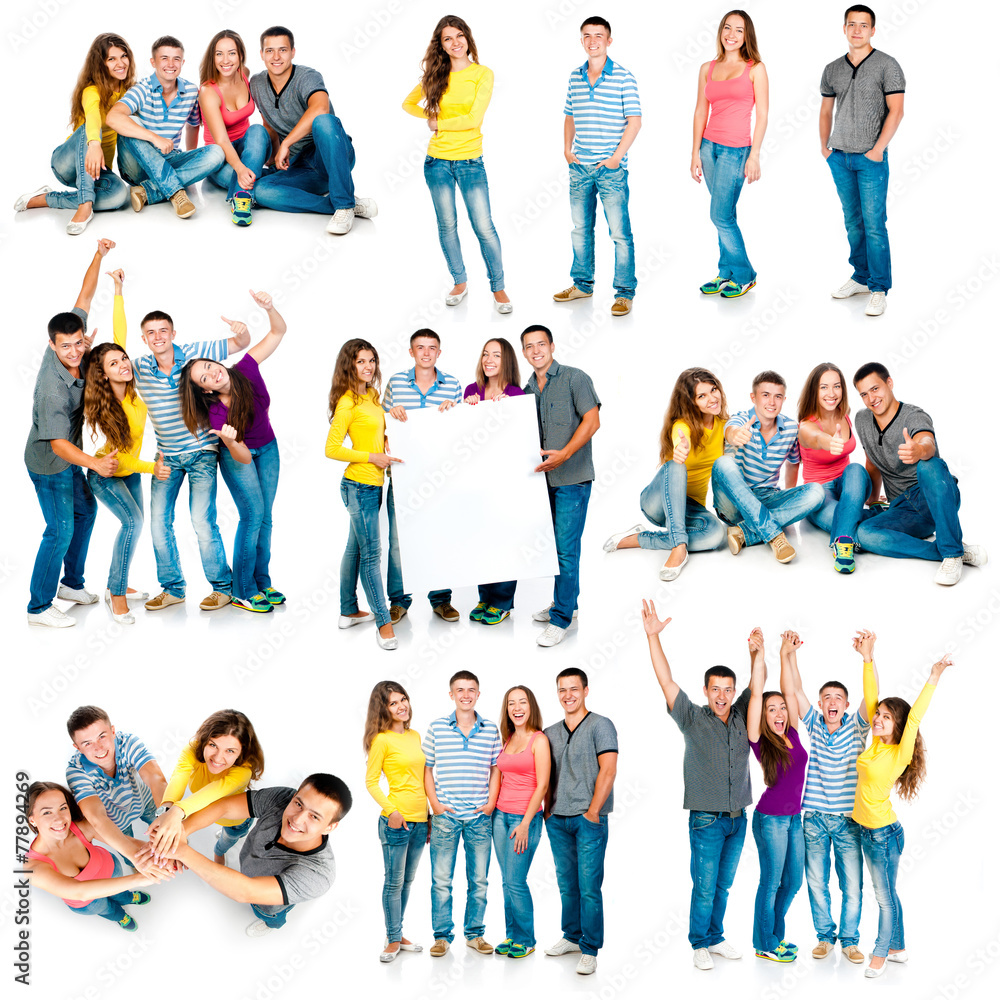 Obraz premium four students