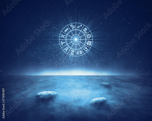 Zodiac signs horoscope landscape
