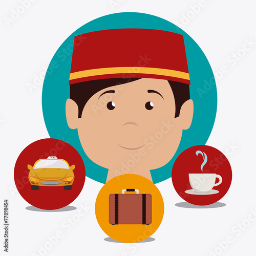 Hotel design, vector illustration.