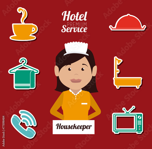 Hotel design, vector illustration.