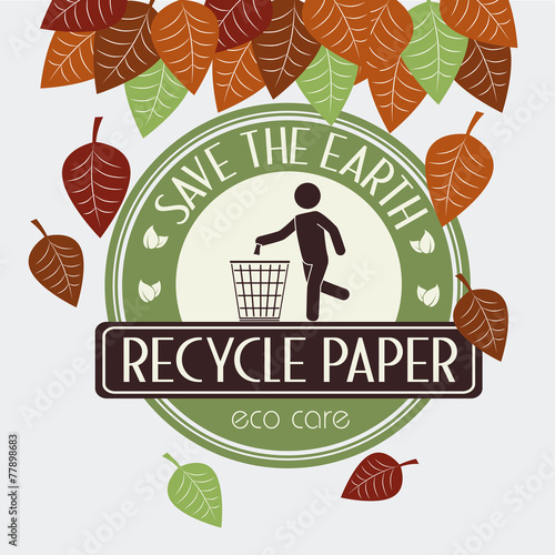 Ecology design, vector illustration.