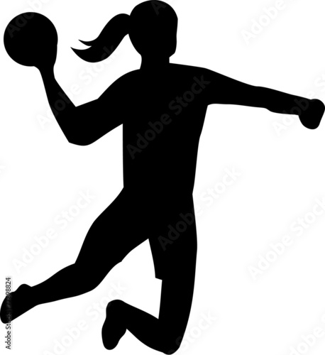 Handball Woman Throwing Ball