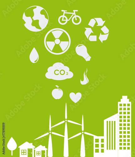 Ecology design, vector illustration.