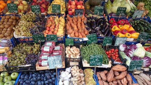 Fruits and vegetables at an Italian street market