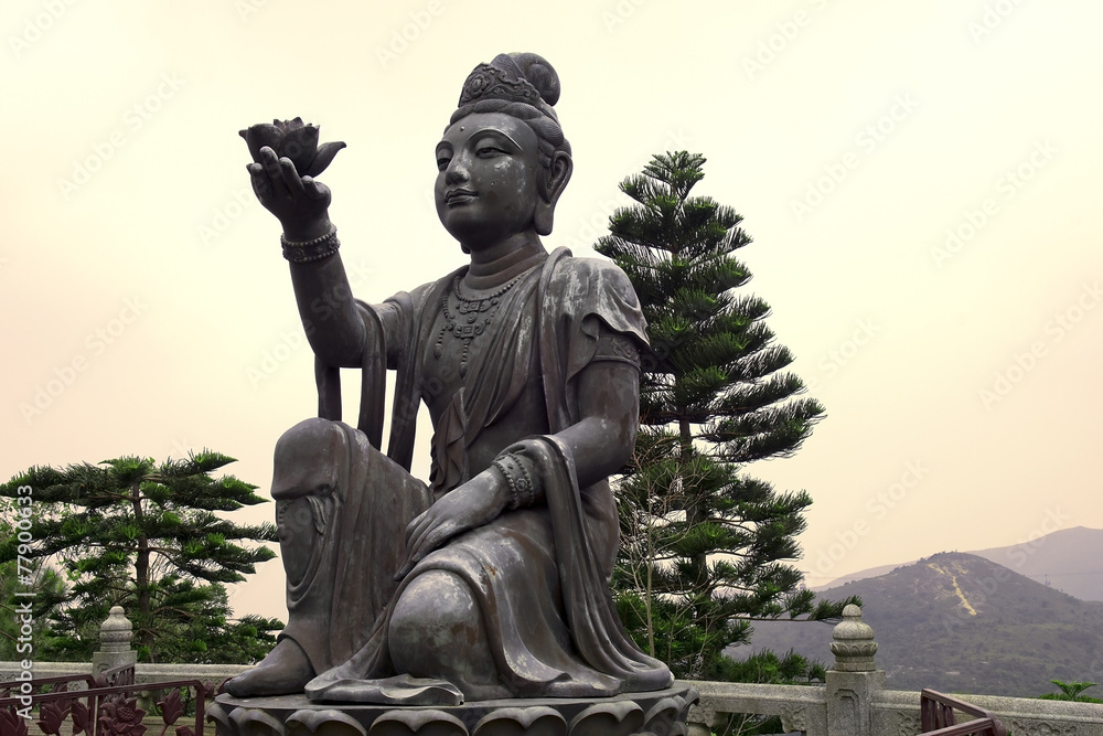 Obraz premium The Offering of the Six Devas, Po Lin Monastery, Hong Kong