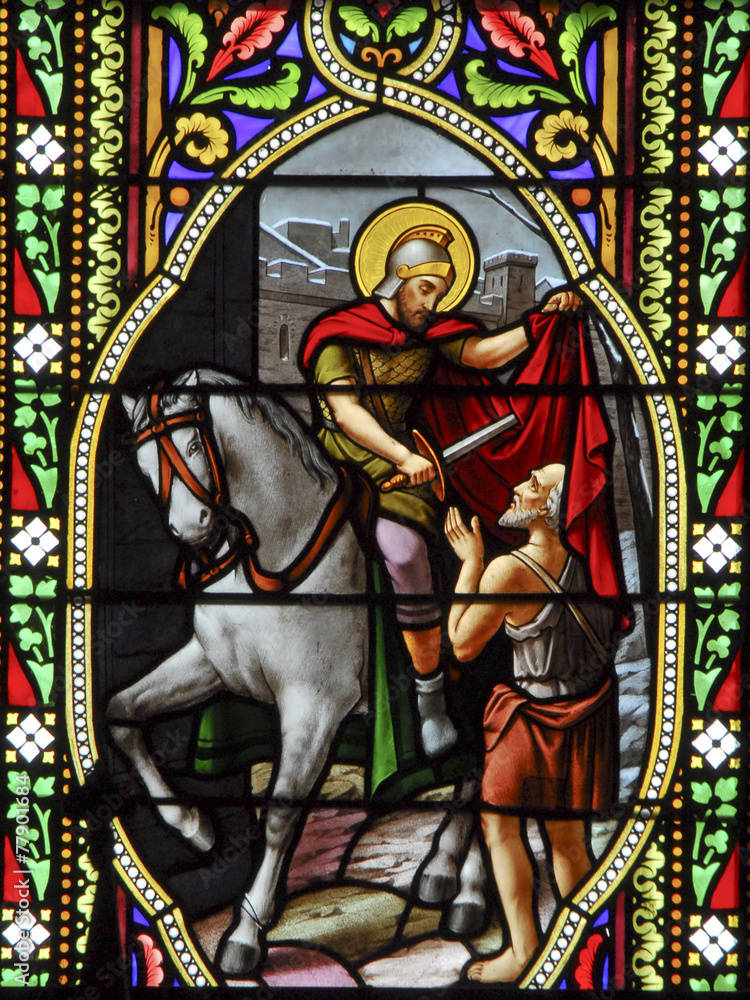 Saint Martin of Tours,stain glass