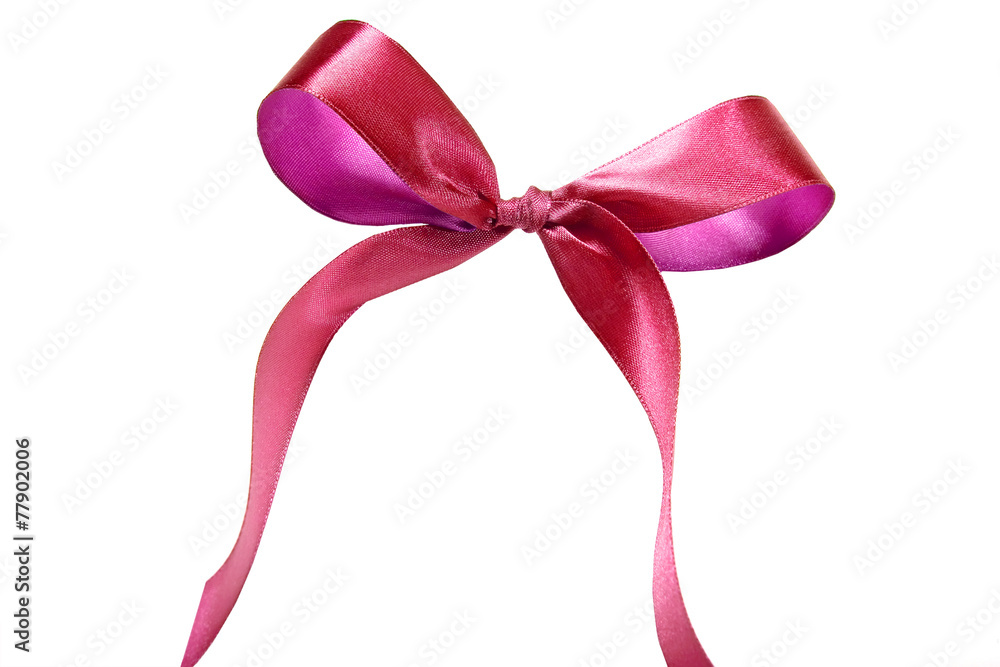 Red ribbon and bow.. Isolated on the white background Red ribbon and bow.. Isolated on the white background