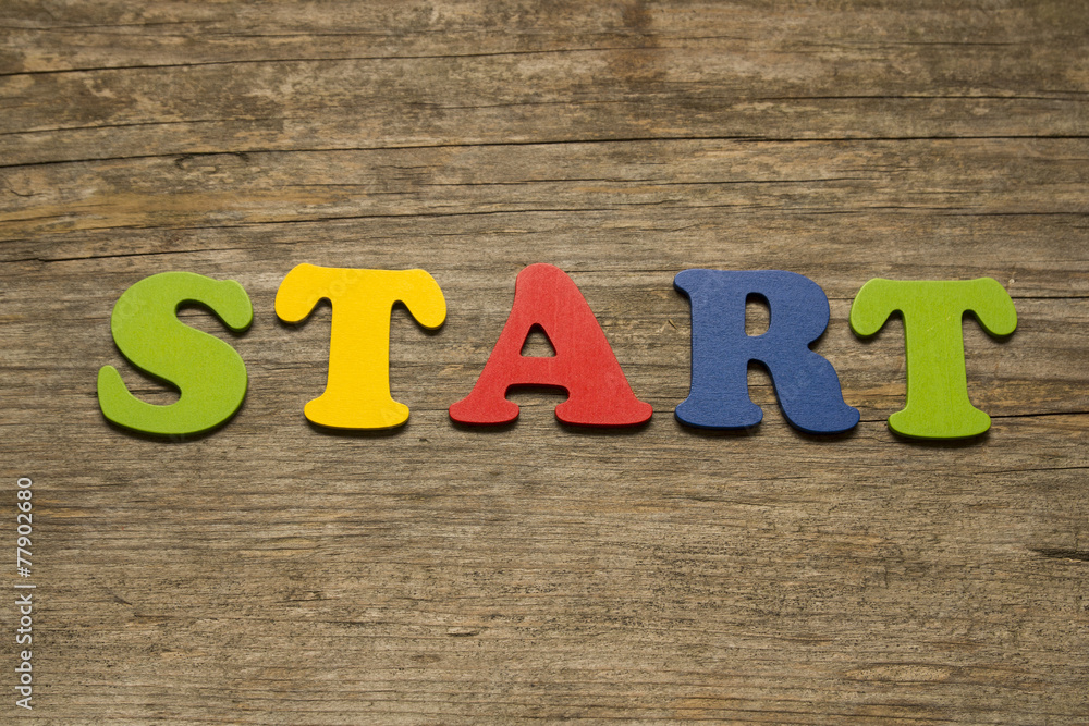 Fototapeta premium Start word concept