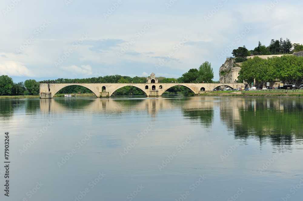 Avignone il Palazzo dei Papi e il ponte