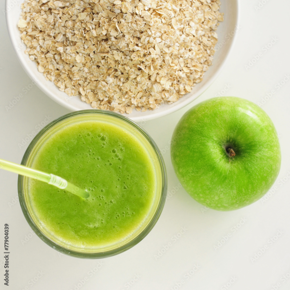 apple, smoothie and oatmeal cereal apple, smoothie and oatmeal cereal