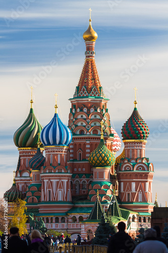St. Basil's Cathedral in Moscow on a sunny day