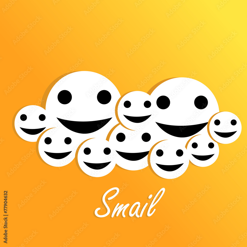 Fototapeta premium Smile emoticon. Vector illustration