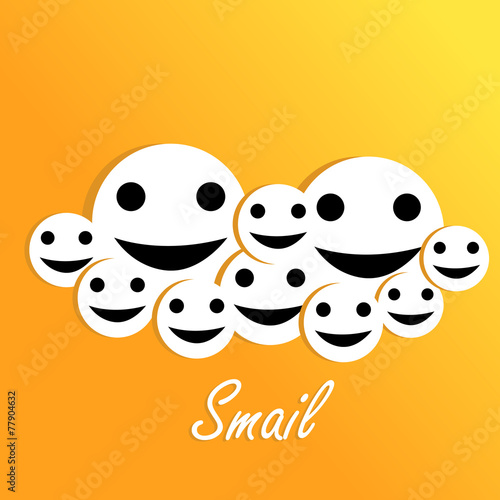 Smile emoticon. Vector illustration