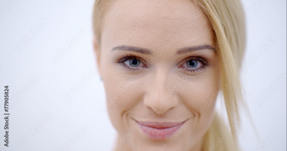 Smiling Face of Pretty Woman Looking at Camera Smiling Face of Pretty Woman Looking at Camera
