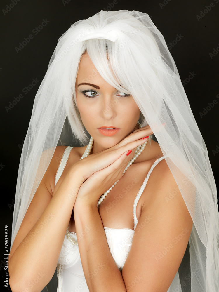 Fototapeta premium Beautiful Young Bride Portrait